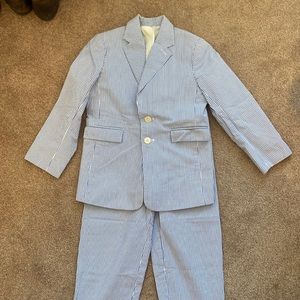 Talbots Kids Seersucker Suit Size 7X/8